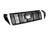 Toyota Land Cruiser Prado 150 2009-2023 гг. Решетка радиатора 2017↗ черная Оригинал (с короткими планками) фото 3