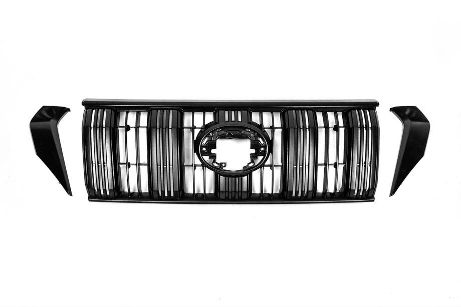 Toyota Land Cruiser Prado 150 2009-2023 гг. Решетка радиатора 2017↗ черная Оригинал (с короткими планками) Image