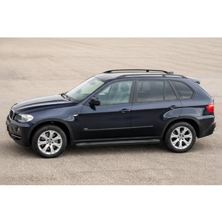 Боковые Подножки Allmond Black (2 шт., Алюминий) BMW X5 E70 2007-2013 гг. фото 1
