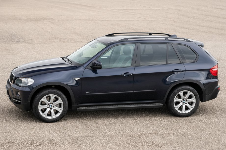 BMW X5 E70 2007-2013 гг. Боковые Подножки Allmond Black (2 шт., Алюминий) Image