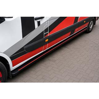 Боковые Подножки Maya Red (2 шт., Алюминий) Opel Movano 2010-2021 гг. фото 1