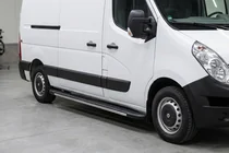 Opel Movano 2010-2021 гг. Боковые пороги Bosphorus Grey (2 шт., алюминий) фото 1