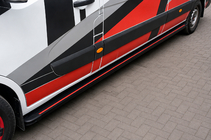 Renault Master 2011-2023 гг. Боковые Подножки Maya Red (2 шт., Алюминий) фото 1
