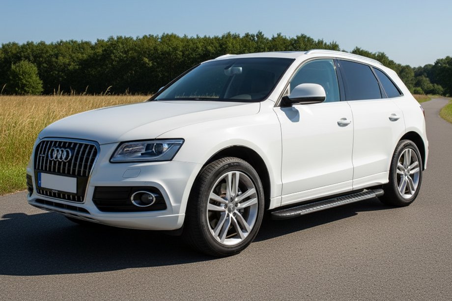 Audi Q5 2008-2017 гг. Боковые пороги Bosphorus Grey (2 шт., алюминий) Image