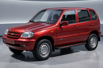 Chevrolet Niva 1998-2020 гг. Боковые Подножки Maya Red (2 шт., Алюминий) фото 1