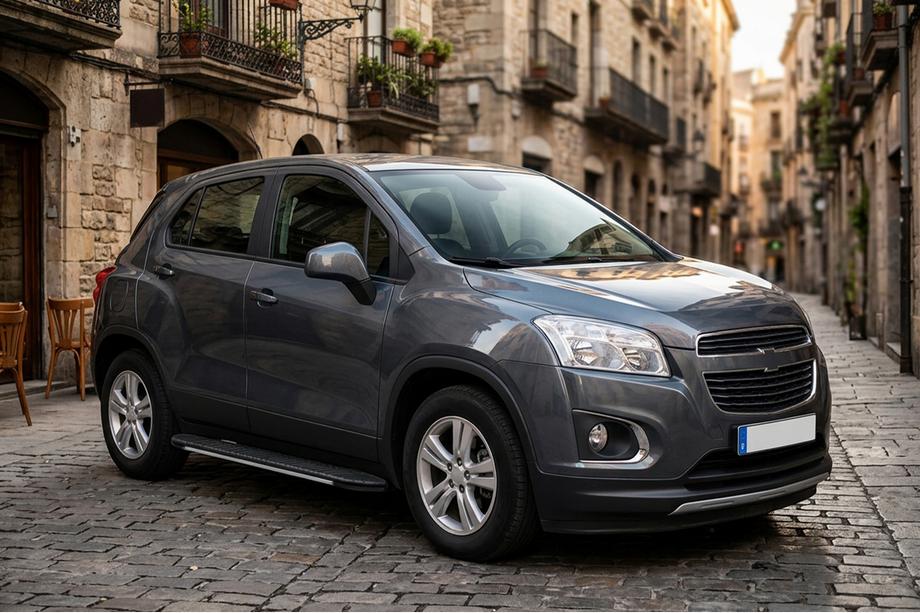 Chevrolet Trax 2012-2023 гг. Боковые пороги Bosphorus Grey (2 шт., алюминий) Image