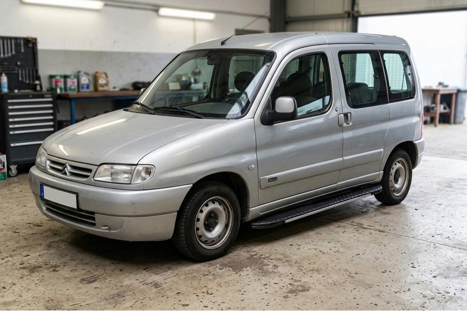 Citroen Berlingo 1996-2008 гг. Боковые пороги Bosphorus Grey (2 шт., алюминий) Image