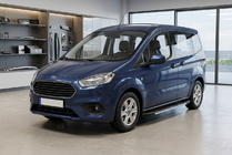 Ford Courier 2014-2023 гг. Боковые пороги Bosphorus Grey (2 шт., алюминий) фото 1