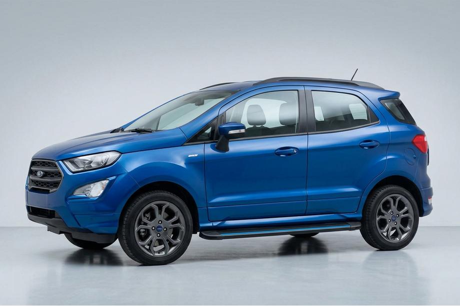 Ford Ecosport 2013-2022 гг. Боковые Подножки Maya Blue (2 шт., Алюминий) Фото 1