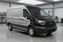 Ford Transit 2014- гг. Боковые пороги Bosphorus Grey (2 шт., алюминий) фото 1