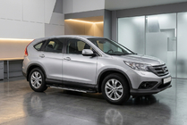 Honda CRV 2012-2016 гг. Боковые пороги Bosphorus Grey (2 шт., алюминий) фото 1