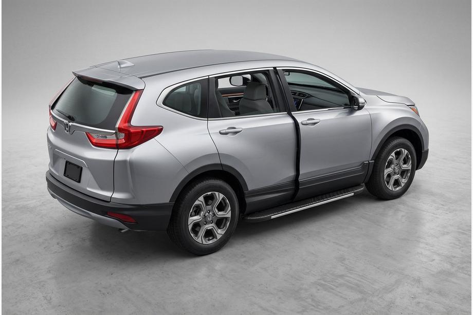 Honda CRV 2017-2022 гг. Боковые пороги Bosphorus Grey (2 шт., алюминий) Image