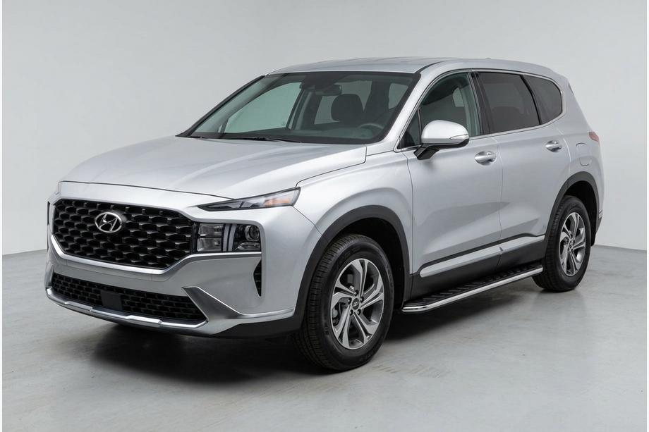 Hyundai Santa Fe 4 2018-2023 гг. Боковые Подножки Maydos V1 (2 шт., Алюминий и Нержавейка) Фото 1