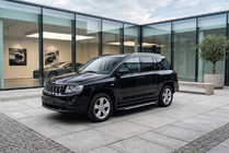 Jeep Compass 2006-2016 гг. Боковые пороги Bosphorus Grey (2 шт., алюминий) фото 1