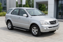 Kia Sorento I BL 2002-2009 гг. Боковые пороги Bosphorus Grey (2 шт., алюминий) фото 1