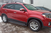 Kia Sorento II XM 2009-2014 гг. Боковые пороги Bosphorus Grey (2 шт., алюминий) 2013-2016 фото 8