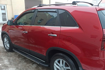 Kia Sorento II XM 2009-2014 гг. Боковые пороги Bosphorus Grey (2 шт., алюминий) 2013-2016 фото 9