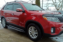 Kia Sorento II XM 2009-2014 гг. Боковые пороги Bosphorus Grey (2 шт., алюминий) 2013-2016 фото 10