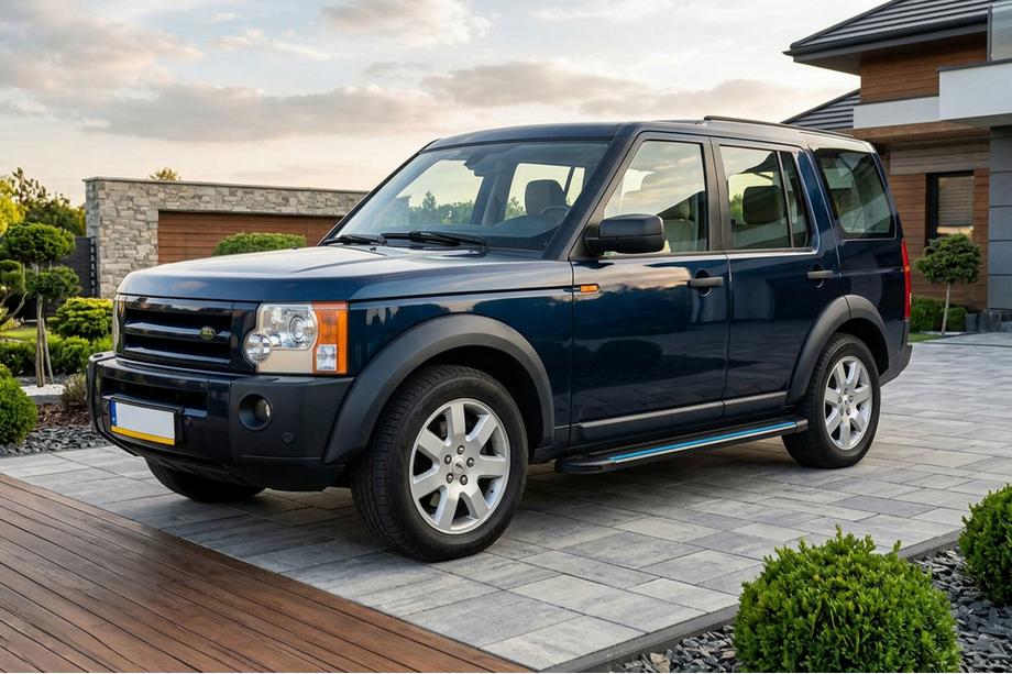 Land Rover Discovery IV 2009-2017 гг. Боковые Подножки Maya Blue (2 шт., Алюминий) Image
