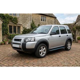 Боковые Подножки Maya Blue (2 шт., Алюминий) Land Rover Freelander I 1997-2006 гг. фото 1