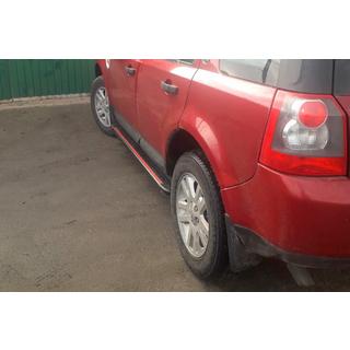 Боковые Подножки Maya Red (2 шт., Алюминий) Land Rover Freelander II 2006–2014 гг. фото 3