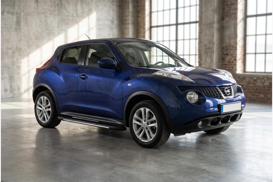 Nissan Juke 2010-2019 гг. Боковые пороги Bosphorus Grey (2 шт., алюминий) Image