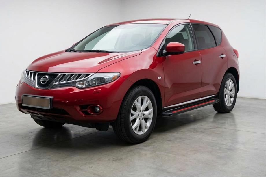 Nissan Murano 2008-2014 гг. Боковые Подножки Maya Red (2 шт., Алюминий) Фото 1
