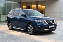Nissan Pathfinder R52 2012-2021 гг. Боковые Подножки Maya V2 (2 шт., Алюминий) фото 1