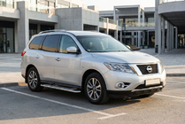 Nissan Pathfinder R52 2012-2021 гг. Боковые Подножки Maydos V2 (2 шт., Алюминий) фото 1