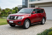 Nissan Patrol Y62 2010-2024 гг. Боковые Подножки Maya Red (2 шт., Алюминий) фото 1