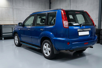 Nissan X-trail T30 2002-2007 гг. Боковые Подножки Maya Blue (2 шт., Алюминий) фото 1
