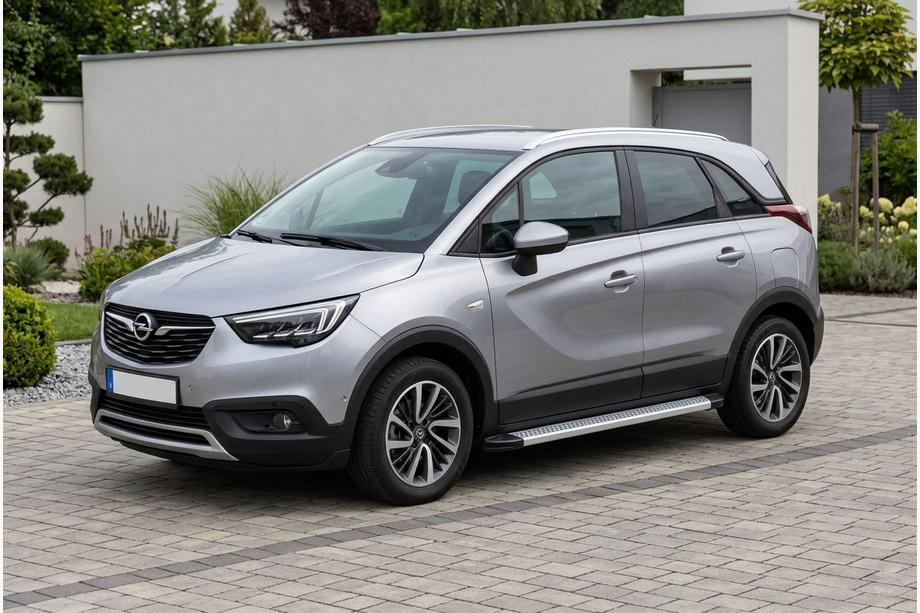 Opel Crossland X 2017-2024 гг. Боковые Подножки Maya V2 (2 шт., Алюминий) Image