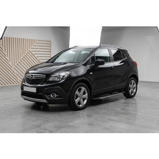 Боковые пороги Bosphorus Grey (2 шт., алюминий) Opel Mokka 2012-2021 гг. фото 1
