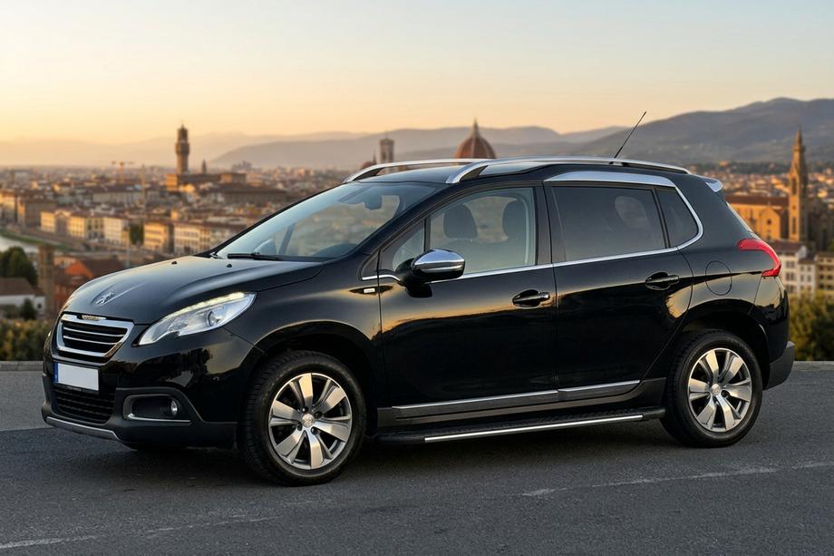 Peugeot 2008 2013-2019 гг. Боковые пороги Bosphorus Grey (2 шт., алюминий) Image