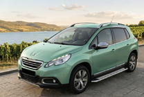 Peugeot 2008 2013-2019 гг. Боковые Подножки Maydos V2 (2 шт., Алюминий и Нержавейка) фото 1