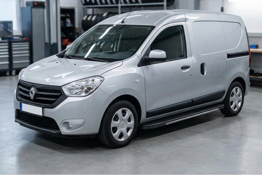 Renault Dokker 2013-2022 гг. Боковые пороги Bosphorus Grey (2 шт., алюминий) Image