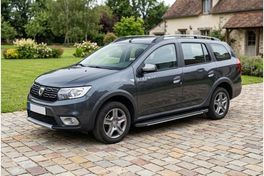 Renault Logan MCV 2013-2022 гг. Боковые пороги Bosphorus Grey (2 шт., алюминий) Image