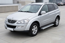 SsangYong Kyron 2005-2014 гг. Боковые Подножки Maya V2 (2 шт., Алюминий) фото 1