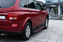 SsangYong Kyron 2005-2014 гг. Боковые Подножки Maya Red (2 шт., Алюминий) фото 1