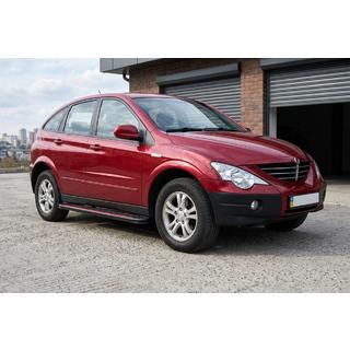 Боковые Подножки Maya Red (2 шт., Алюминий) SsangYong Action 2005-2018 гг. фото 1