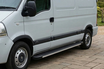 Renault Master 1998-2010 гг. Боковые Подножки Maya V1 (2 шт., Алюминий) фото 1