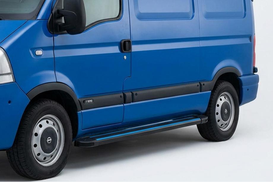Renault Master 1998-2010 гг. Боковые Подножки Maya Blue (2 шт., Алюминий) Image