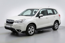 Subaru Forester 2013-2018 гг. Боковые пороги Bosphorus Grey (2 шт., алюминий) фото 1