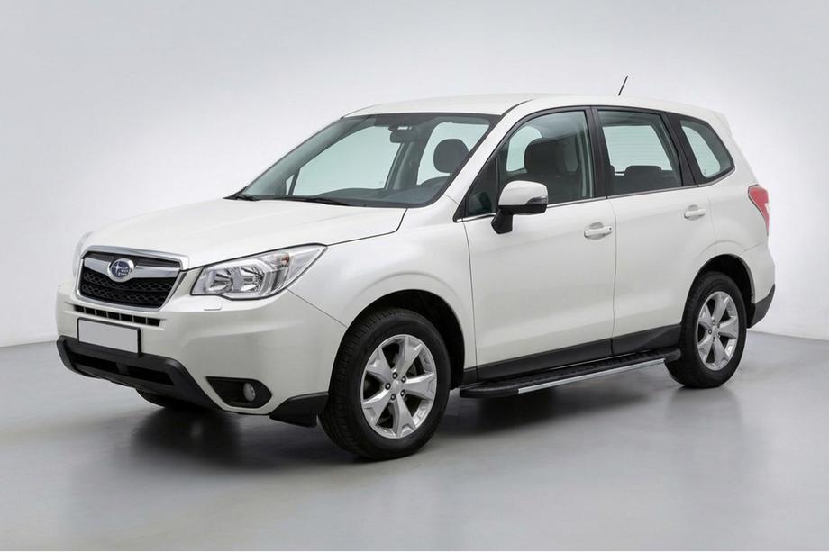 Subaru Forester 2013-2018 гг. Боковые пороги Bosphorus Grey (2 шт., алюминий) Image
