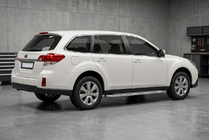 Subaru Outback 2009-2014 гг. Боковые Подножки Maydos V2 (2 шт., Алюминий и Нержавейка) фото 1