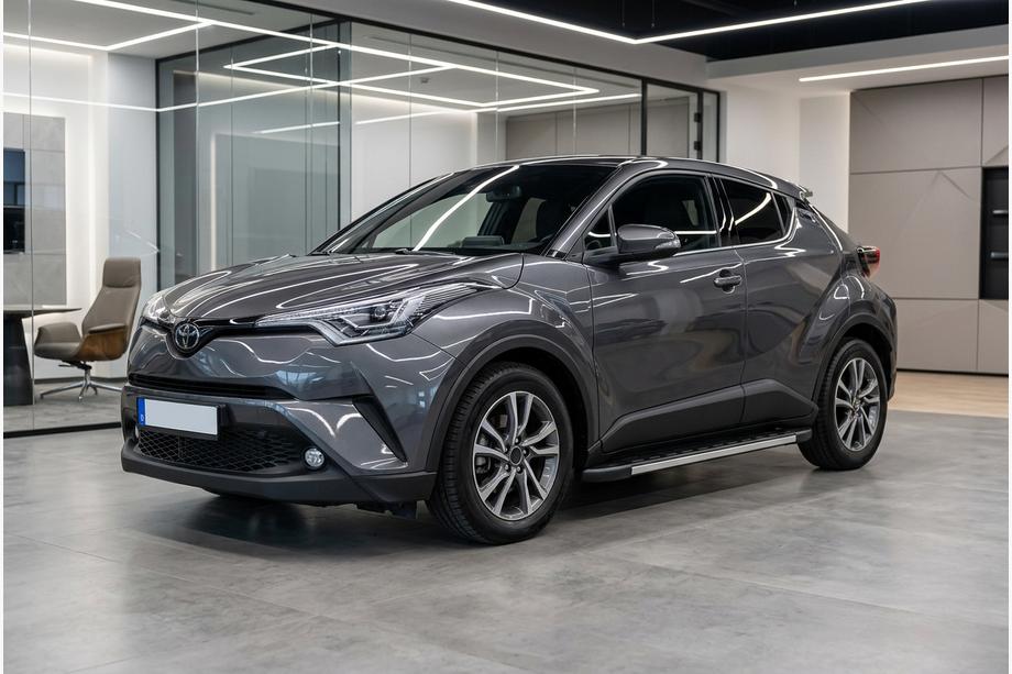 Toyota C-HR 2016-2023 гг. Боковые Подножки Duru (2 шт., Алюминий) Image