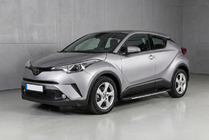 Toyota C-HR 2016-2023 гг. Боковые пороги Bosphorus Grey (2 шт., алюминий) фото 1