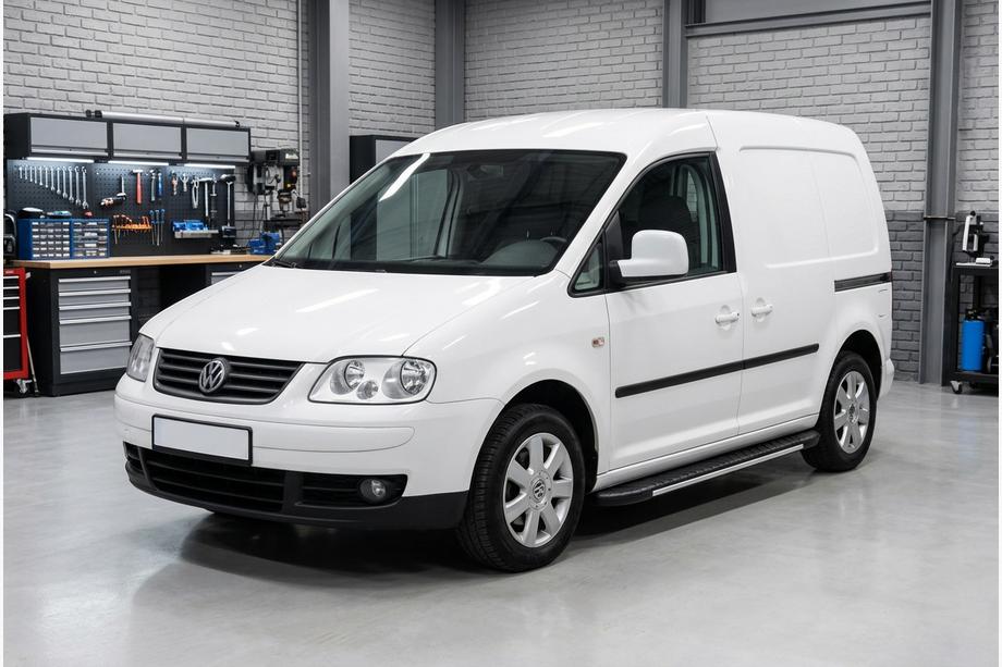 Volkswagen Caddy 2004-2010 гг. Боковые пороги Bosphorus Grey (2 шт., алюминий) Image