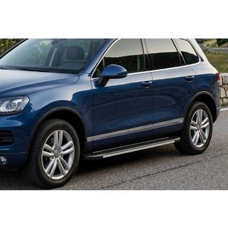 Боковые пороги Bosphorus Grey (2 шт., алюминий) Porsche Cayenne 2003–2010 гг. фото 1