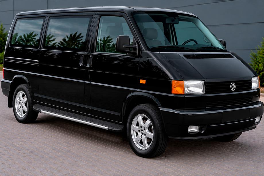 Volkswagen T4 Transporter 1990-2003 гг. Боковые пороги Bosphorus Grey (2 шт., алюминий) Длинная База Image